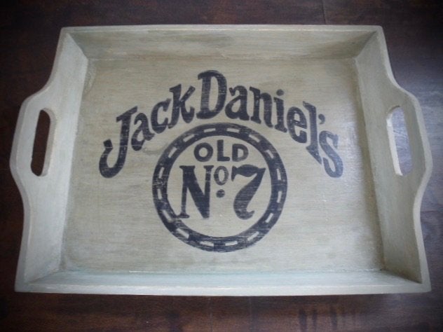 Groen houten dienblad/Jack Daniel's whiskey/wandbord/mancave, Ophalen of Verzenden, Zo goed als nieuw, Handgemaakt, B6