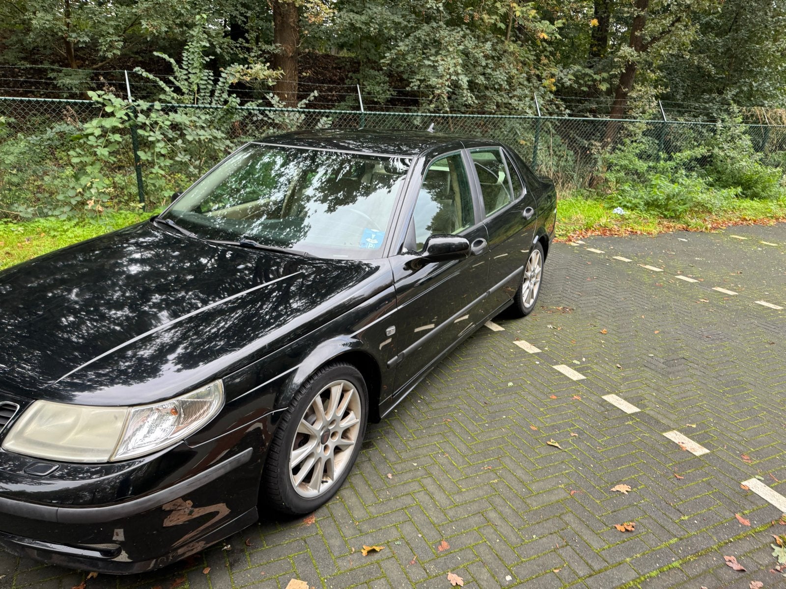 Saab 9-5 2.3 T AUT 2005 Zwart, Auto's, Euro 5, 1800 kg, 4 cilinders, 2290 cc