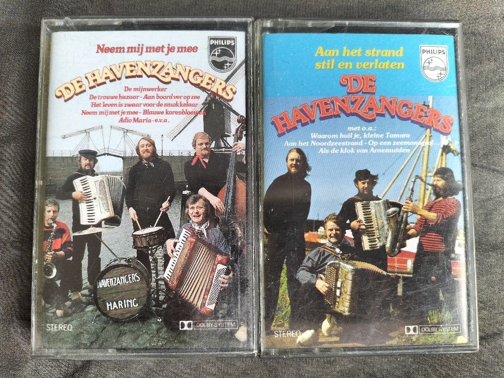 2 cassettebandjes van De Havenzangers, Cd's en Dvd's, Cassettebandjes, 2 t/m 25 bandjes, Ophalen of Verzenden, Zo goed als nieuw