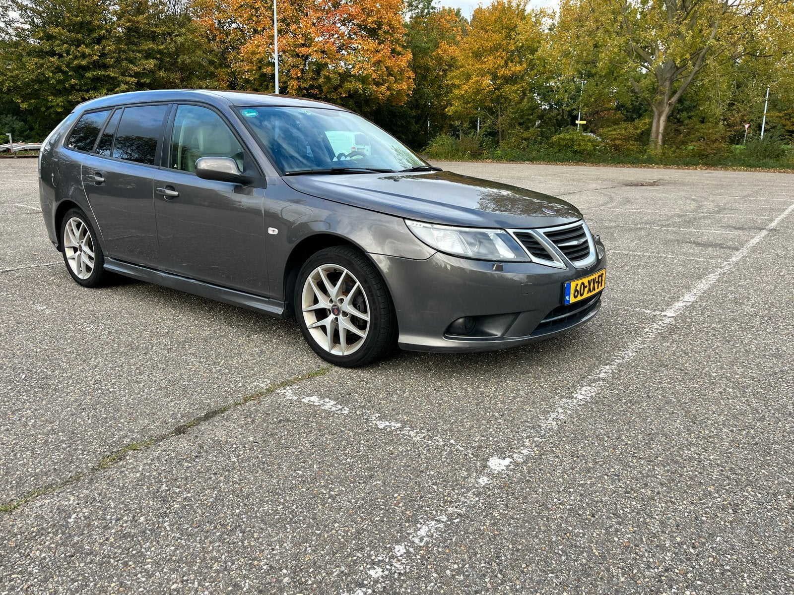 Saab 9-3 2.0T Sport Estate 2007 Grijs, Auto's, 1998 cc, 4 cilinders, 1435 kg, Origineel Nederlands