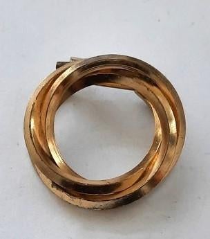 Chique goudkleurige vintage sjaalklem Trinity Design, Ophalen, Zo goed als nieuw