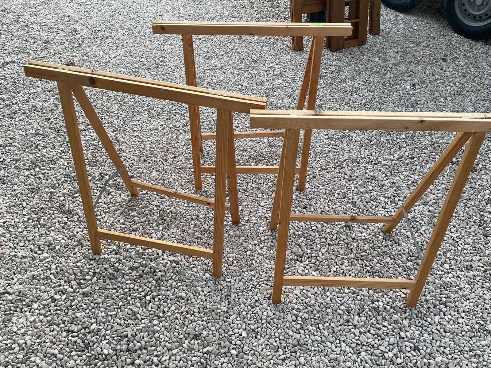 Houten schragen - Set van 3, Ophalen, Gebruikt, Trap, Minder dan 2 meter