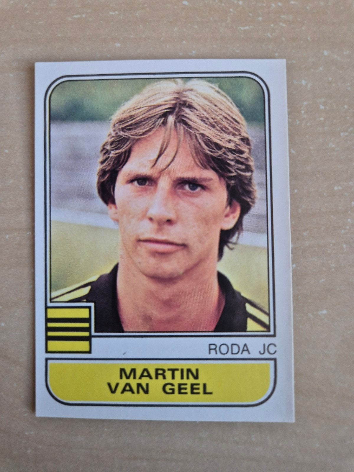 Panini Voetbal 82 Martin van Geel Roda JC, Verzamelen, Sportartikelen en Voetbal, Ophalen of Verzenden, Zo goed als nieuw, Roda JC
