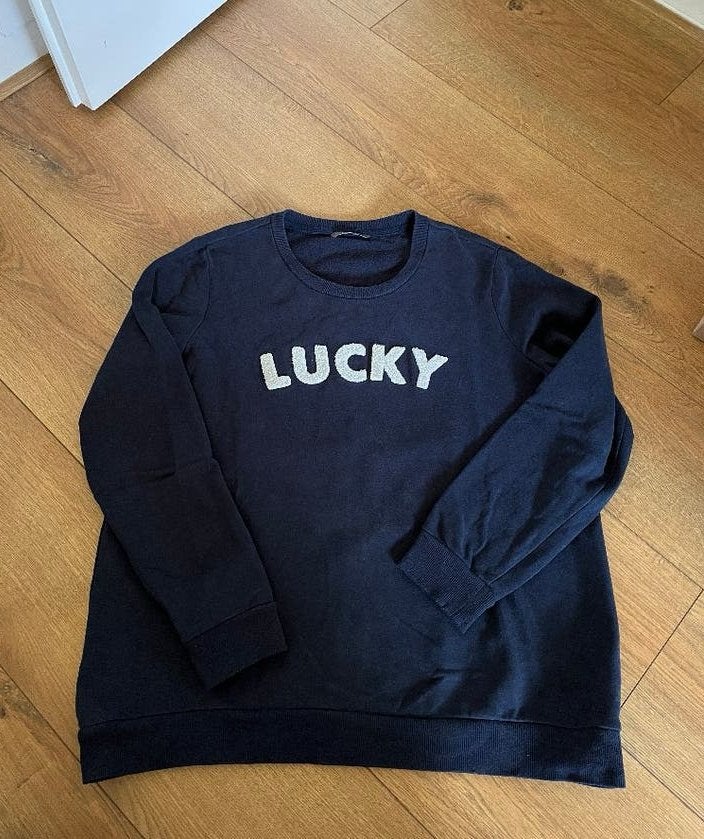 Leuke dames sweater LUCKY, Ophalen, Zo goed als nieuw, Maat 38/40 (M), Blauw