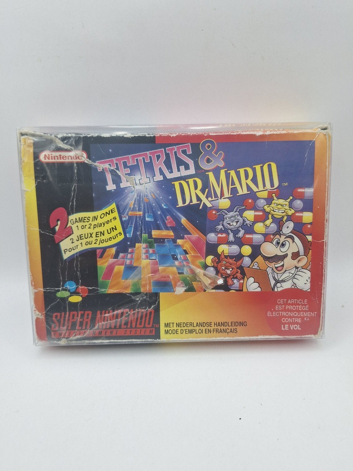 Tetris & Dr Mario SNES Boxed, Spelcomputers en Games, Games | Nintendo Super NES, .., Puzzel en Educatief, ., 1 speler
