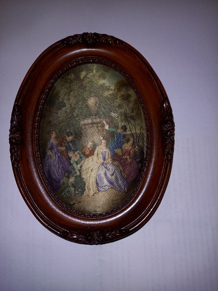 schilderijtje op zijde, Ophalen of Verzenden