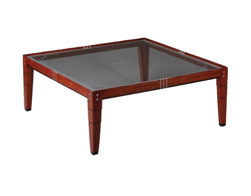 Schuitema salontafel met glazen blad Art Deco Stijl Design, Ophalen, Schuitema, Gebruikt, 100 tot 150 cm