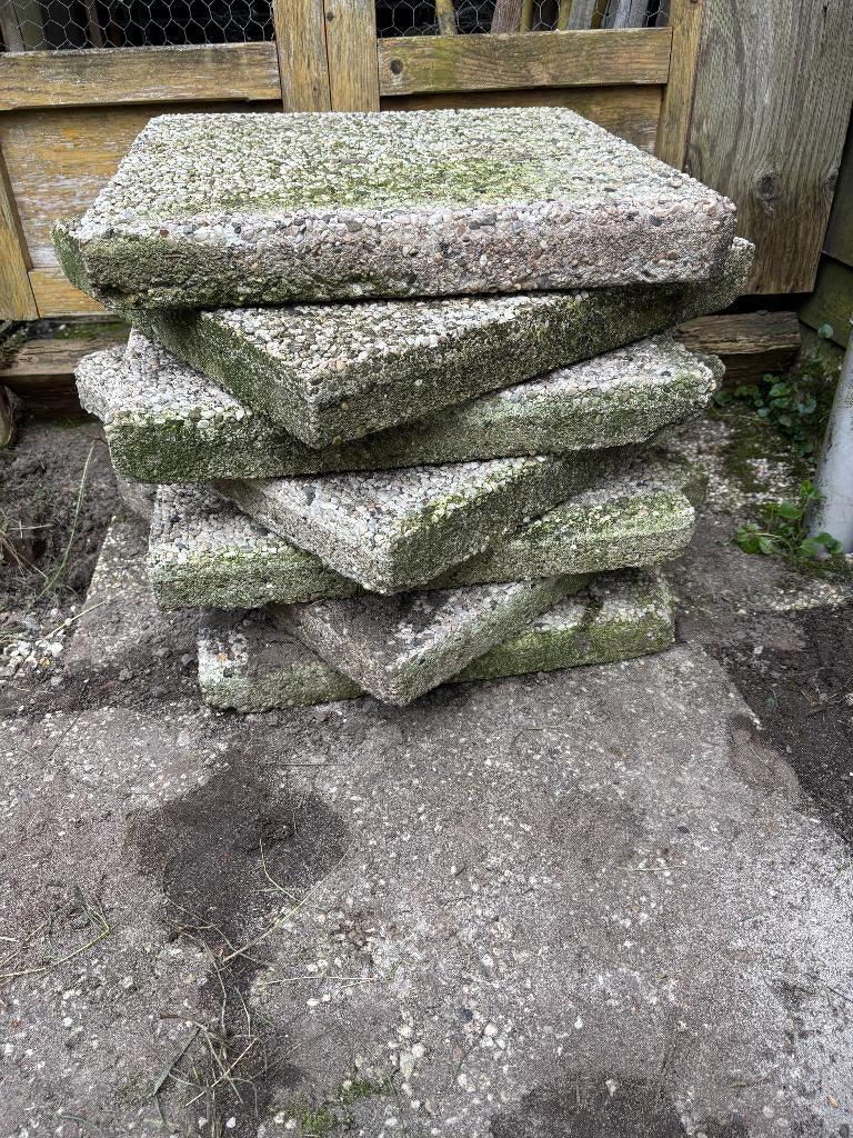 Grindtegels, Tuin en Terras, Tegels en Klinkers, Ophalen, Gebruikt, Minder dan 5 m², Beton