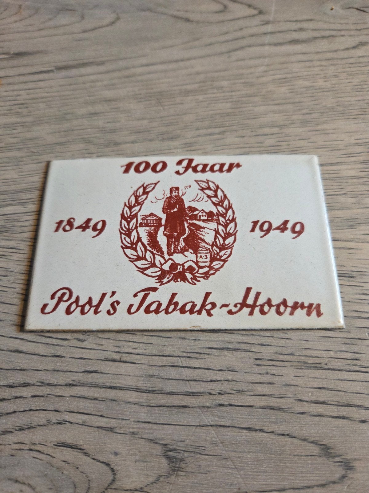emaille reclamebordje pool's tabak hoorn, Ophalen of Verzenden, Gebruikt, Reclamebord