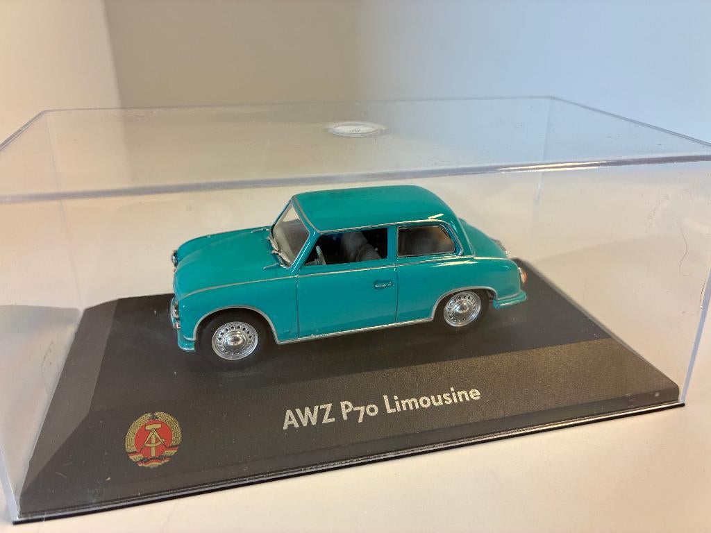 27458: AWZ P70 Limousine - Atlas 1:43, Hobby en Vrije tijd, Modelauto's | 1:43, Auto, Ophalen of Verzenden, Zo goed als nieuw
