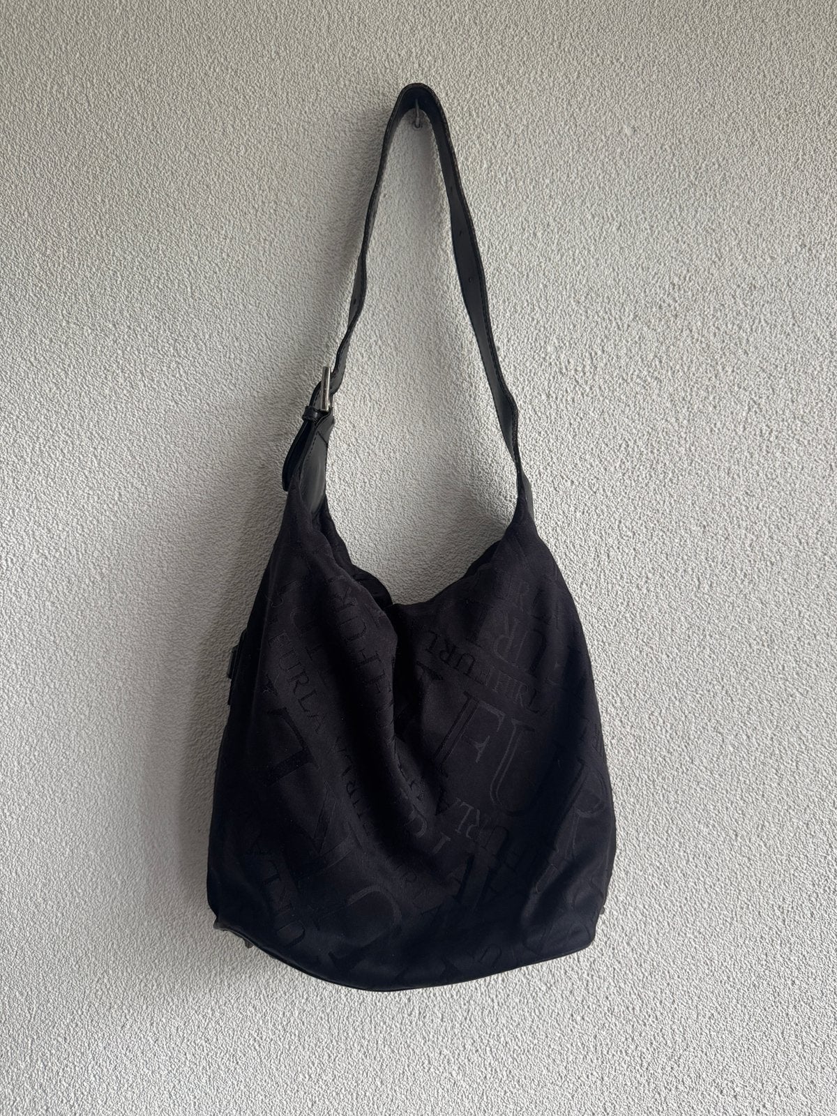Furla hobo stijl schouder tas met logo print, Furla, Schoudertasje, Zwart, Ophalen of Verzenden