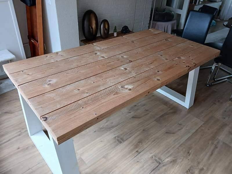 Eettafel  Merk Wood 4 You, Huis en Inrichting, Tafels | Eettafels, Ophalen, Gebruikt, Eikenhout, 50 tot 100 cm