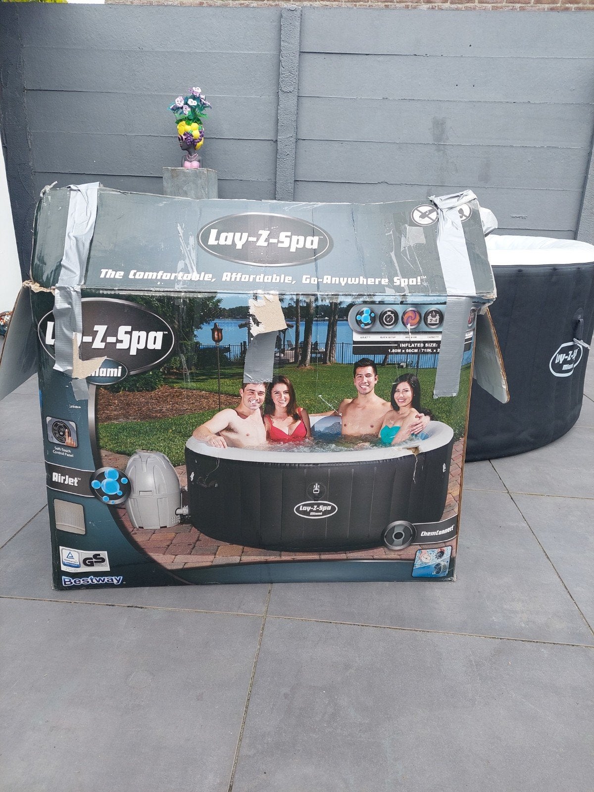 Lay Z Spa opblaasbare jacuzzi met goed werkende pomp, Tuin en Terras, Ophalen of Verzenden