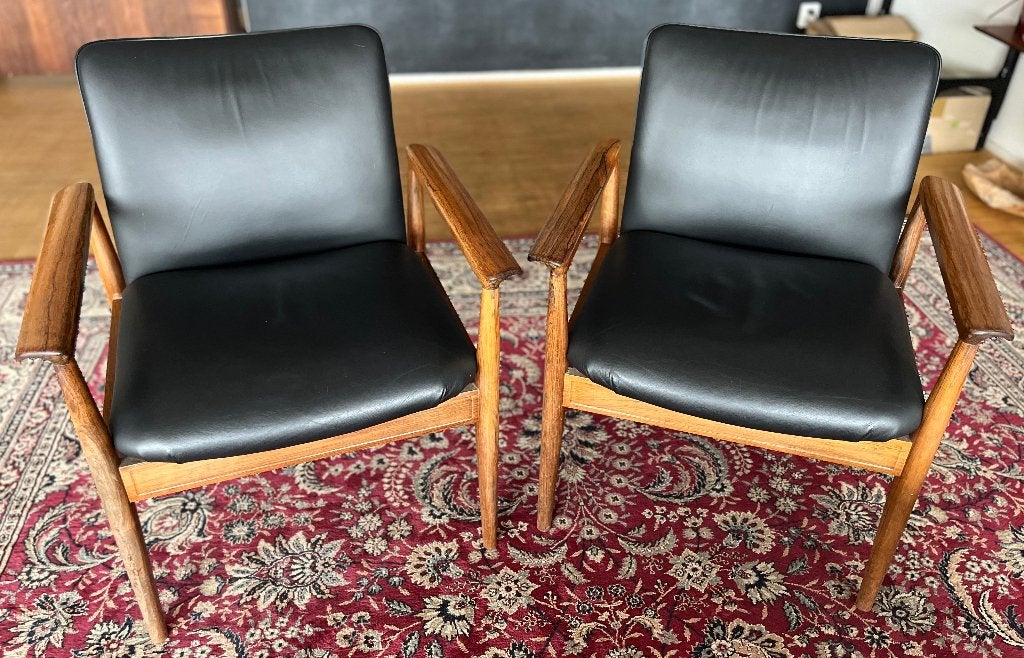 2 x Finn Juhl Stoelen Diplomat Fauteuil 209 Palissander, Antiek en Kunst, Ophalen