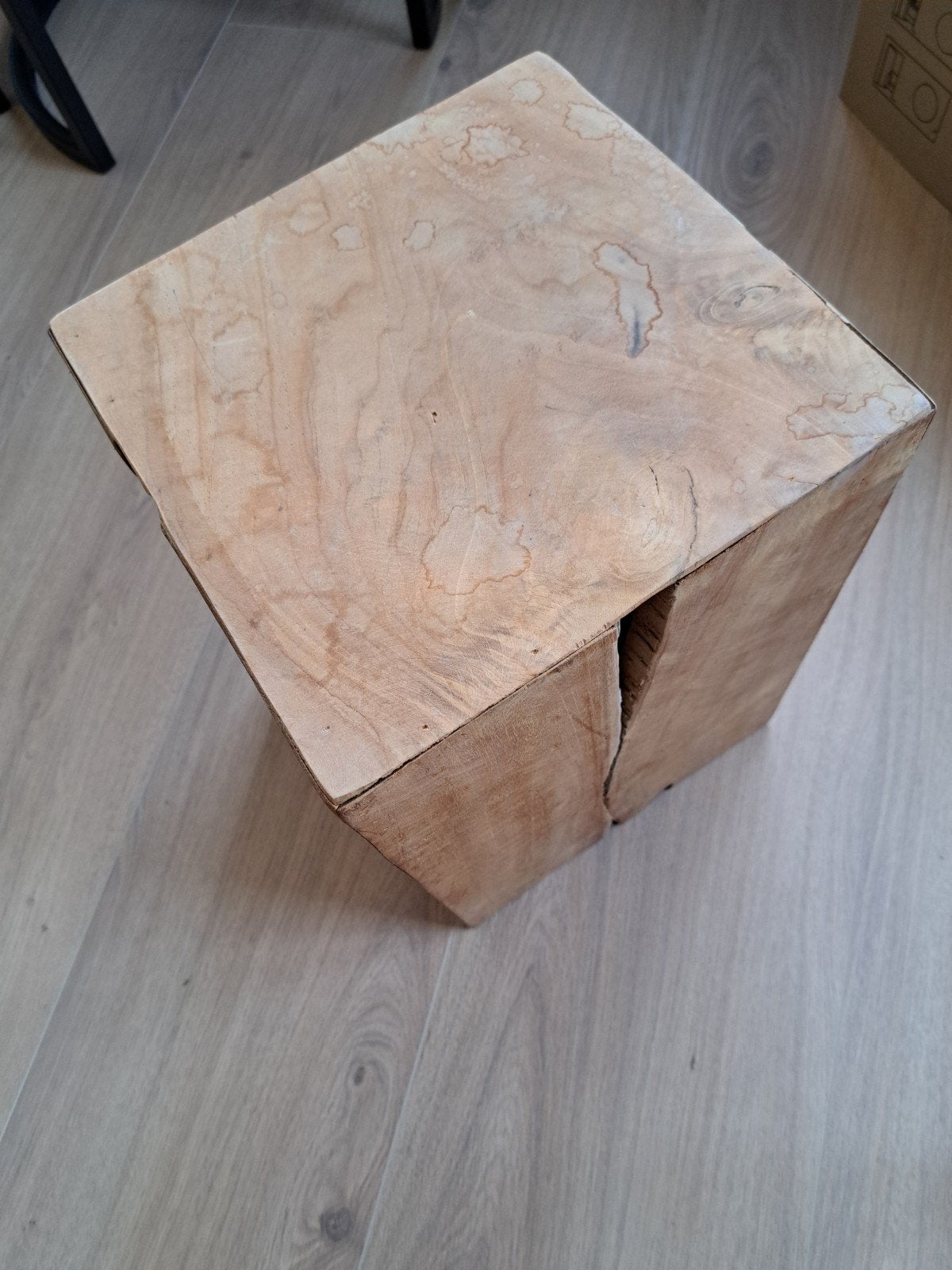 plantentafel, bijzettafel, krukje, hout blok, 35 hoog, 25x25, Huis en Inrichting, Ophalen, Minder dan 45 cm, Minder dan 55 cm