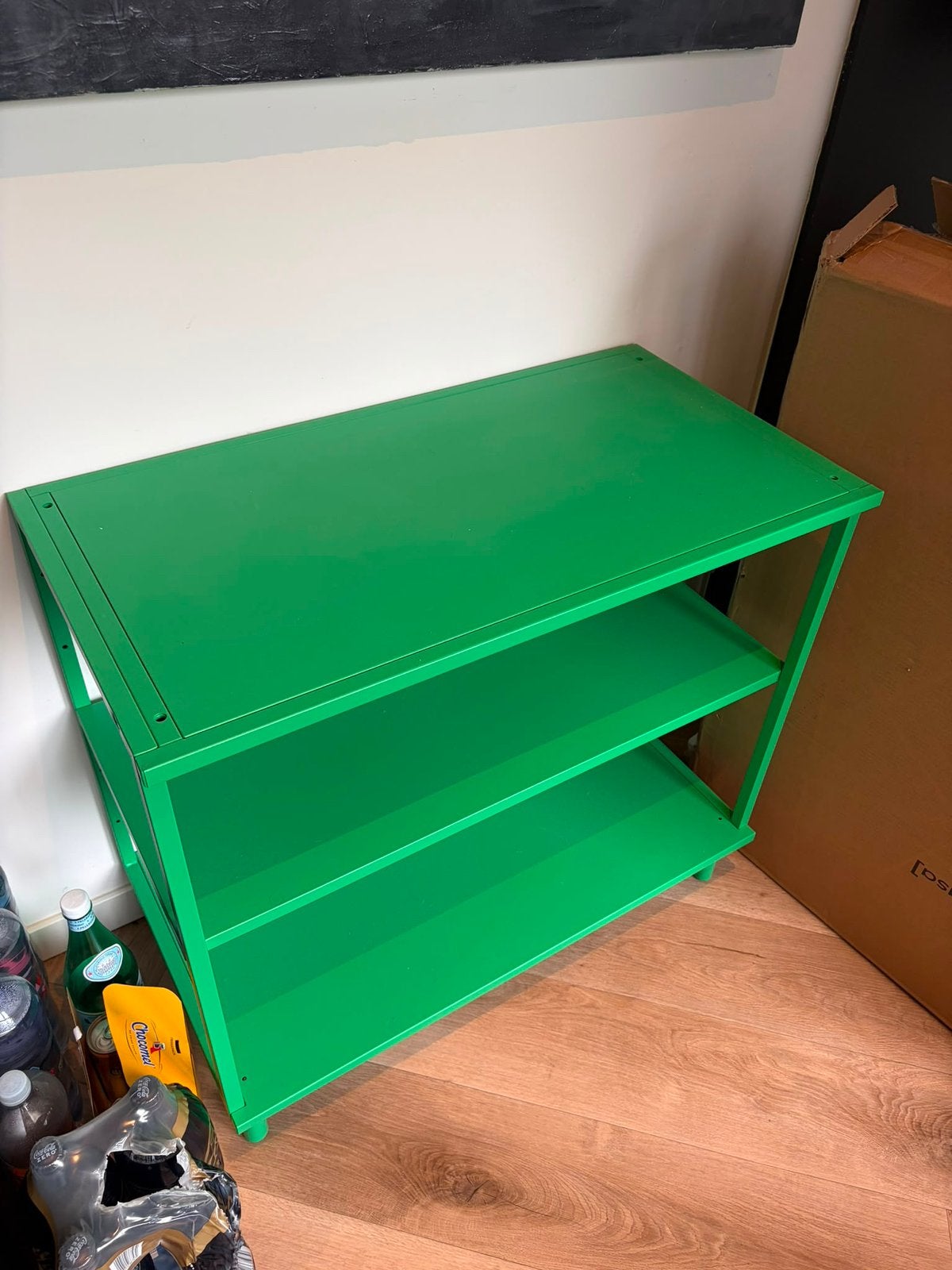 Ikea groen kastje metaal, Ophalen, 50 tot 100 cm, Zo goed als nieuw, Metaal