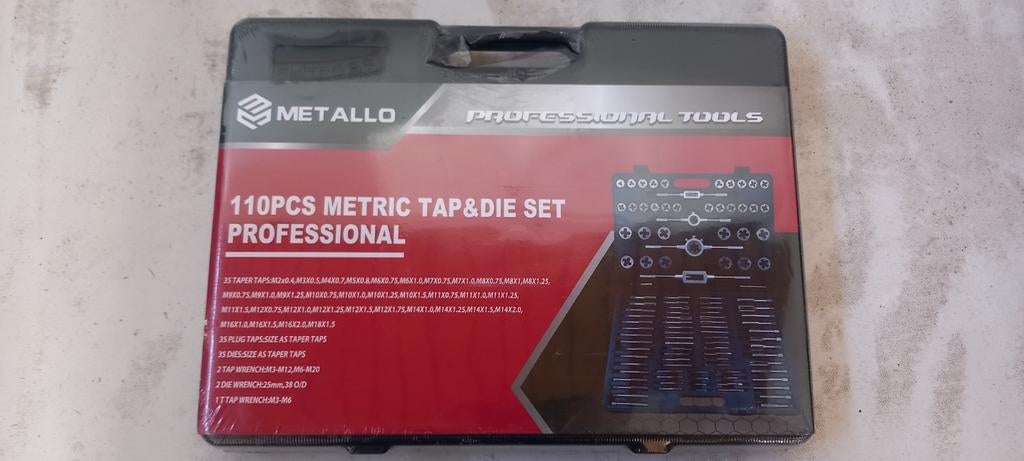 Metallo 110-delige Metrische Tap- en Snijset, Ophalen of Verzenden, Nieuw