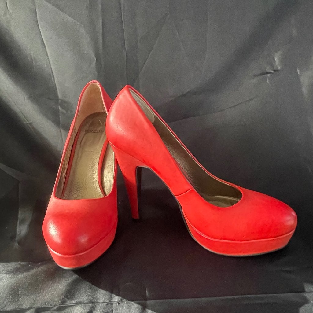 Manfield rode pumps – maat 37, Ophalen of Verzenden, Schoenen met hoge hakken, Manfield, Gedragen