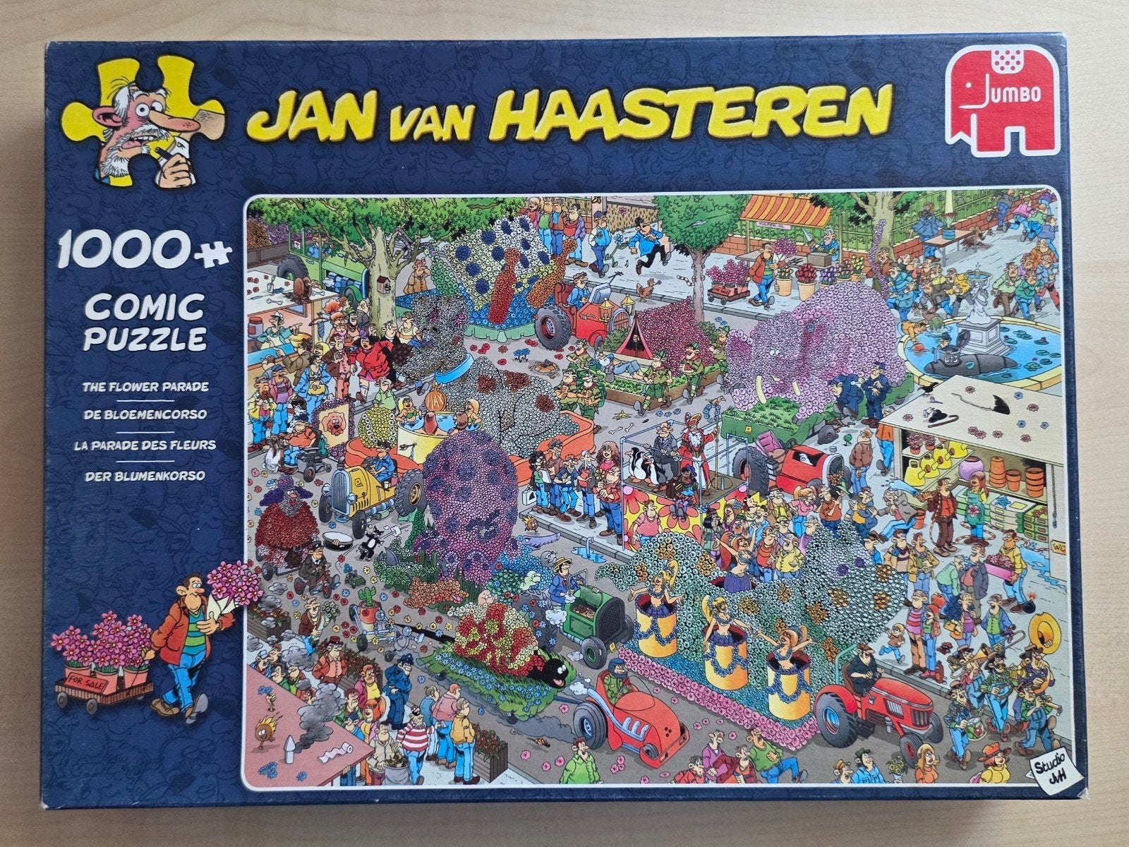 Jan van Haasteren - De Bloemencorso (1000+ stukjes), Ophalen of Verzenden, 500 t/m 1500 stukjes, Zo goed als nieuw, Legpuzzel
