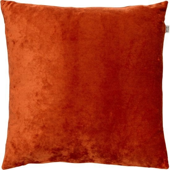Design Kussen, velvet, oranje, 45x45cm, nieuw, Handgemaakt, Vierkant, Nieuw, Oranje
