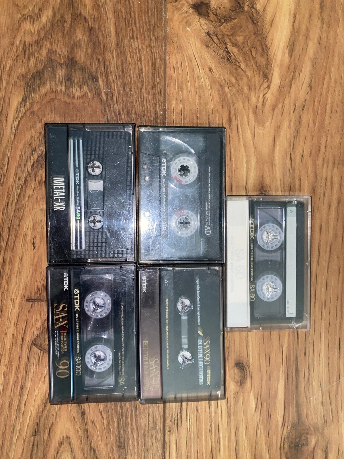 5 TDK Cassettebandjes: SA-X90, SA-100, AD60, METAL-XR, Ophalen of Verzenden, Gebruikt, 2 t/m 25 bandjes, Voorbespeeld