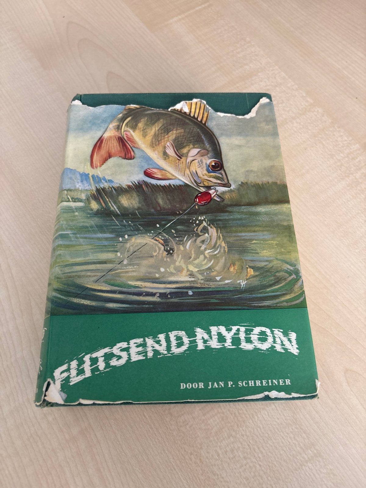 Antiek Hengelsportboek: Flitsend Nylon door Jan Schreiner, Ophalen of Verzenden, Gelezen, Overige onderwerpen