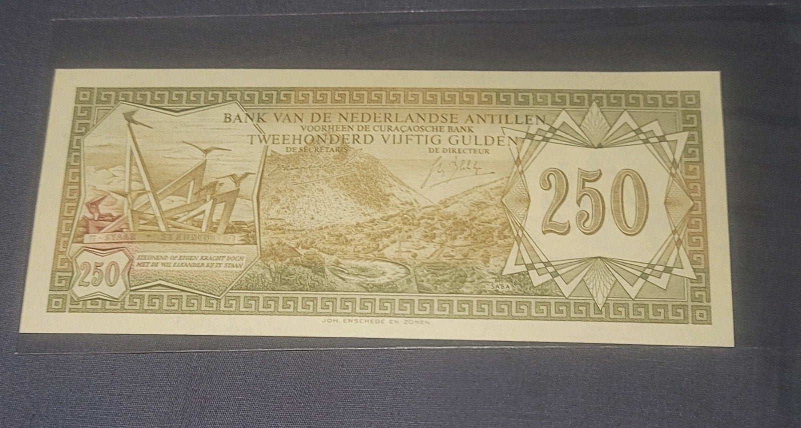 250 Gulden Nederlandse Antillen 1967 UNC biljet, Ophalen of Verzenden, 250 gulden, Los biljet