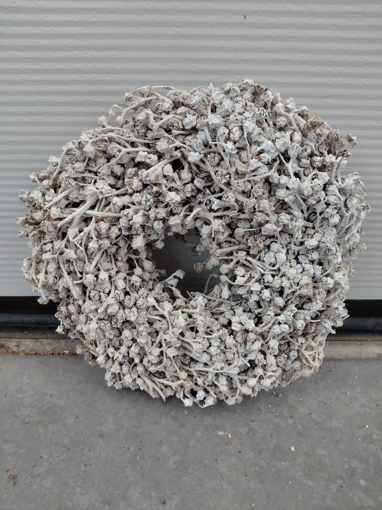 Decoratieve Krans van Gedroogde Bloemen/Plantjes 35 cm, Ophalen of Verzenden, Nieuw