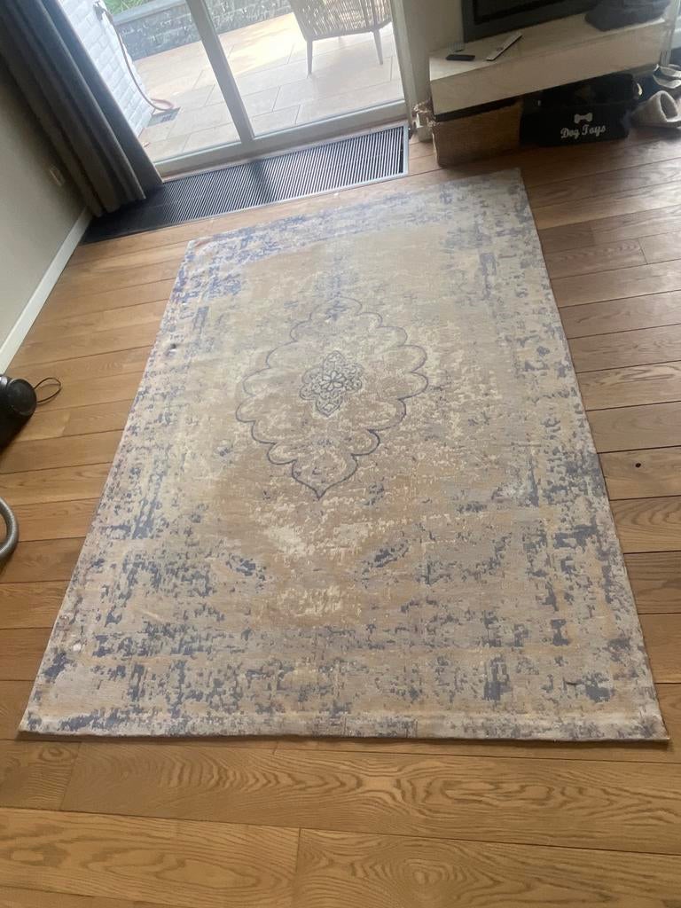 BY-BOO Vloerkleed Flower Medallion 170x240 cm, Huis en Inrichting, Stoffering | Tapijten en Kleden, Ophalen, Blauw, 150 tot 200 cm