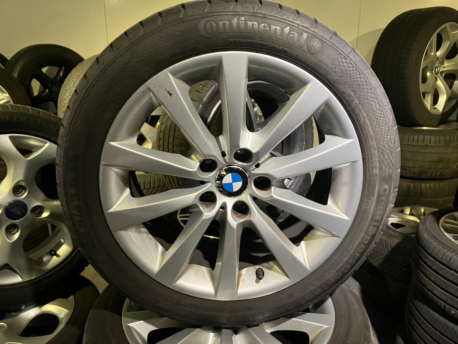 18" Originele BMW LM velgen met Continental zomerbanden, 18 inch, Banden en Velgen, Ophalen of Verzenden, Personenwagen