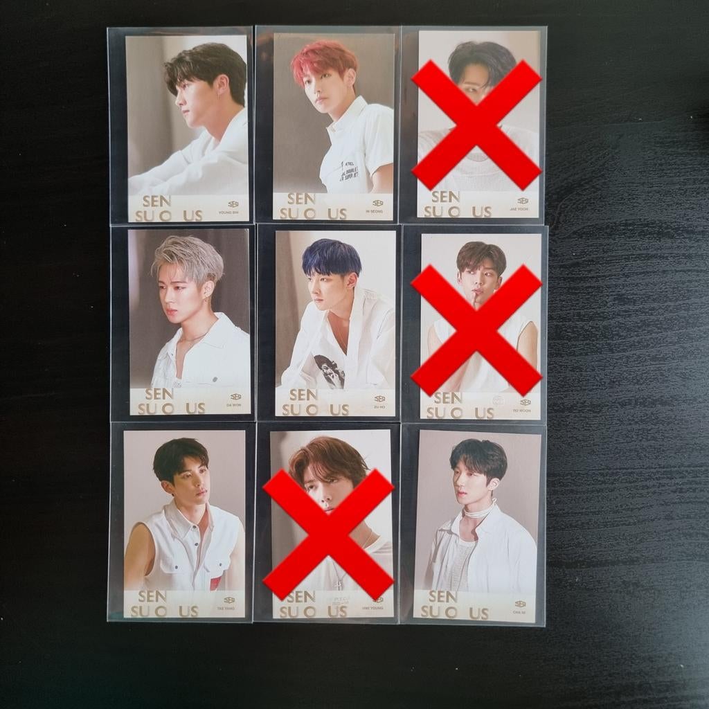 Kpop SF9 Sensuous Photocards Hidden Version €2,- p.st., Ophalen of Verzenden, Zo goed als nieuw, Foto of Kaart