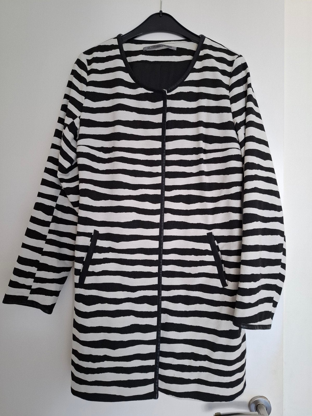 Cora Kemperman gestreepte jas/vest - Maat M, Maat 38/40 (M), Zwart, Ophalen of Verzenden, Cora Kemperman