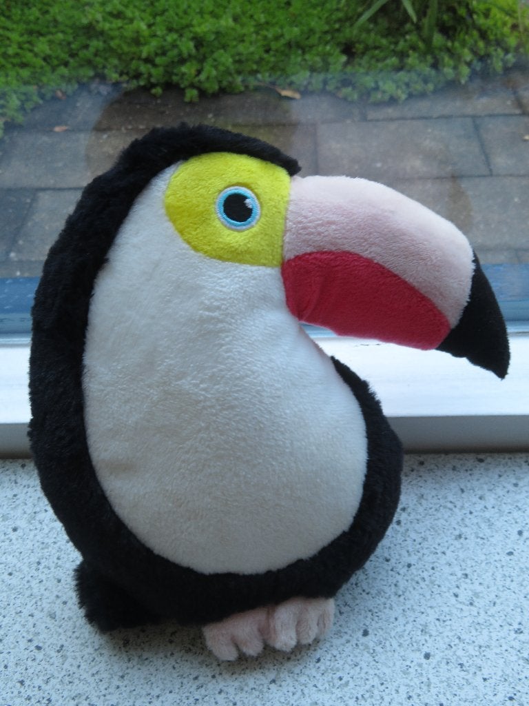 Vogel Toekan van H&M Hennes zacht velours meet ca 25 cm, Overige typen, Ophalen of Verzenden, Zo goed als nieuw, Wasbaar