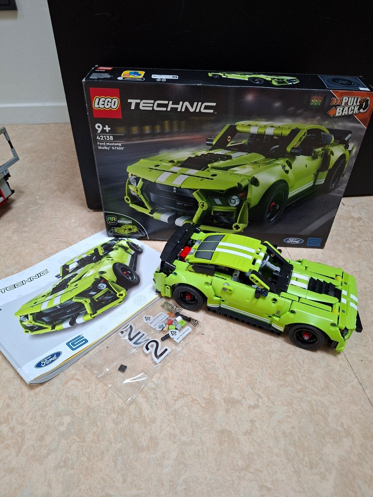 LEGO Technic Ford Mustang Shelby GT500 42138, Ophalen, Zo goed als nieuw, Overige merken