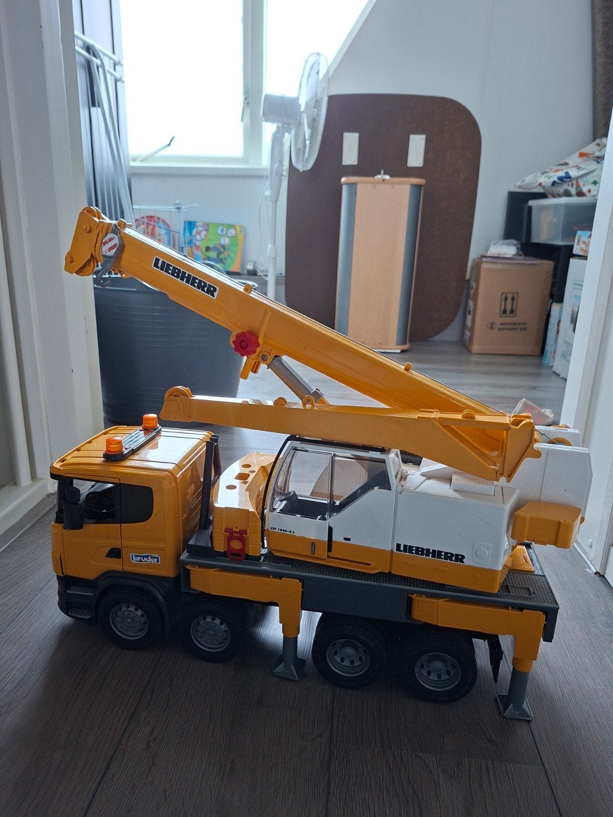 Grote Bruder hijskraan nette staat met geluid, Ophalen of Verzenden, Zo goed als nieuw