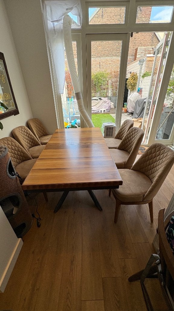 Solid Wood Dining Table — Extendable — As Good As New, Huis en Inrichting, Tafels | Eettafels, Ophalen, 50 tot 100 cm, Zo goed als nieuw