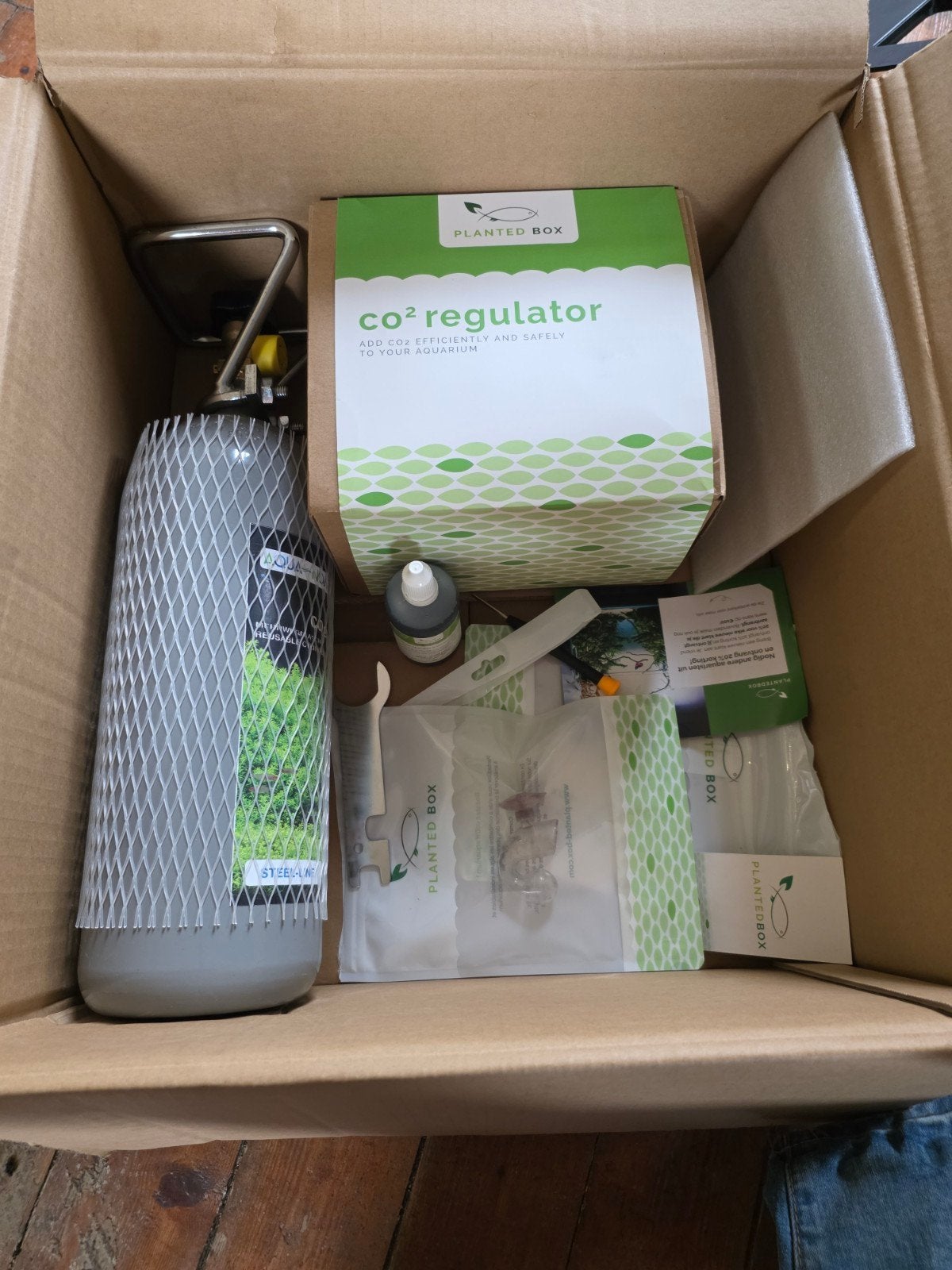 Planted box CO2kit Aquarium ZGAN ! Cichliden, Overige merken, Ophalen of Verzenden, Zo goed als nieuw, CO₂-systeem