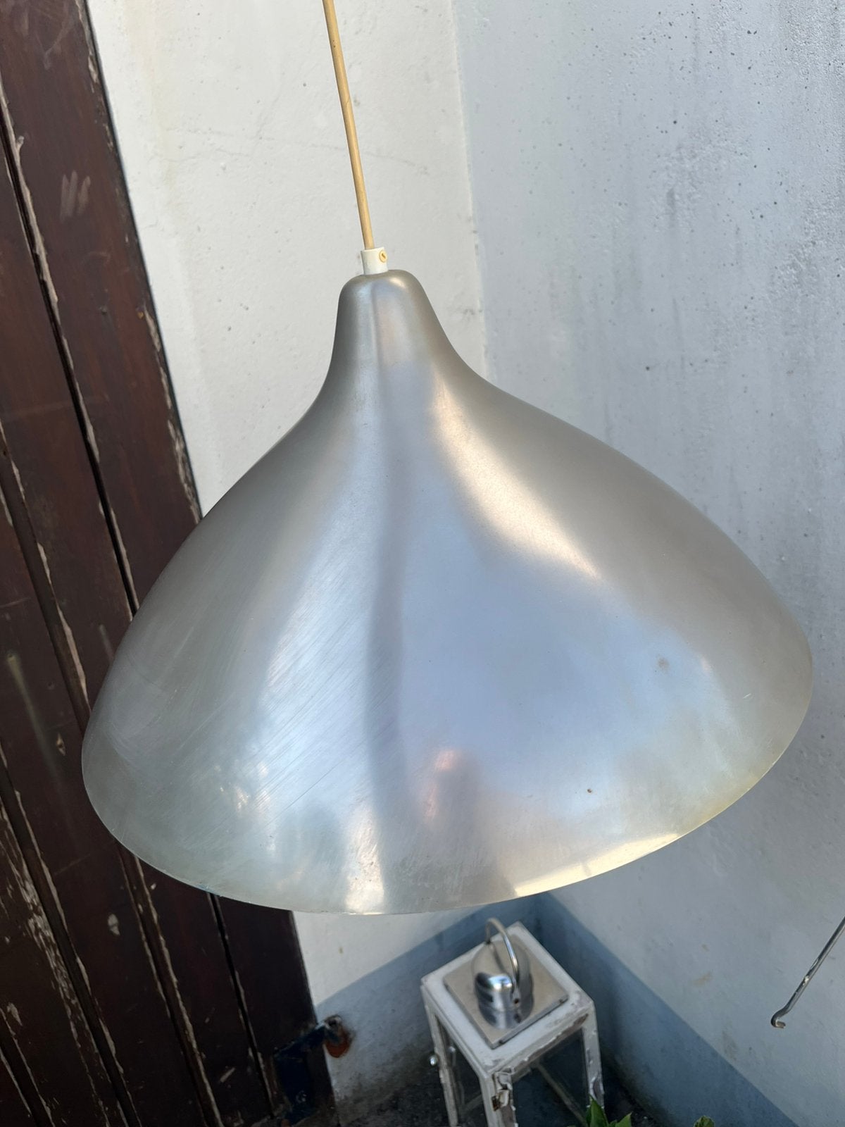 Lisa Johansson-Pape Orno Finland hanglamp aluminium design, Gebruikt, Scandinavisch design Finland Orno Pape jaren 60 hanglamp