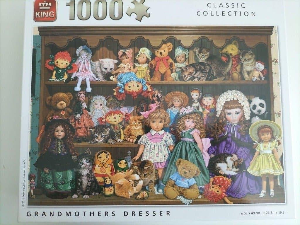 King puzzel (Grandmothers dresser - classic collection), Ophalen, 500 t/m 1500 stukjes, Zo goed als nieuw, Legpuzzel