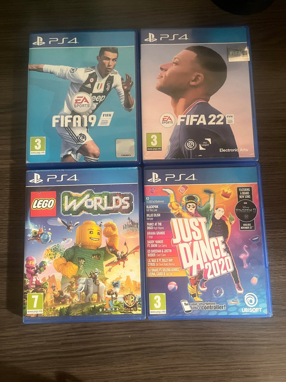 PS4 Games: FIFA 19, FIFA 22, LEGO Worlds, Just Dance 2020, Spelcomputers en Games, Ophalen, Eén computer, Zo goed als nieuw, Sport