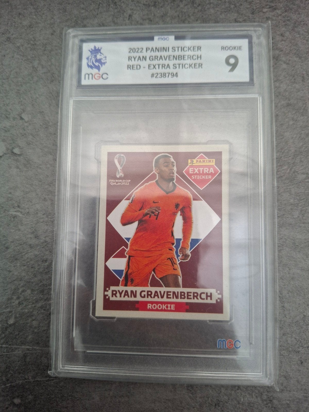 Panini Extra sticker WK 2022 Qatar. Ryan Gravenberch Rookie., Ophalen of Verzenden, Zo goed als nieuw, Sticker