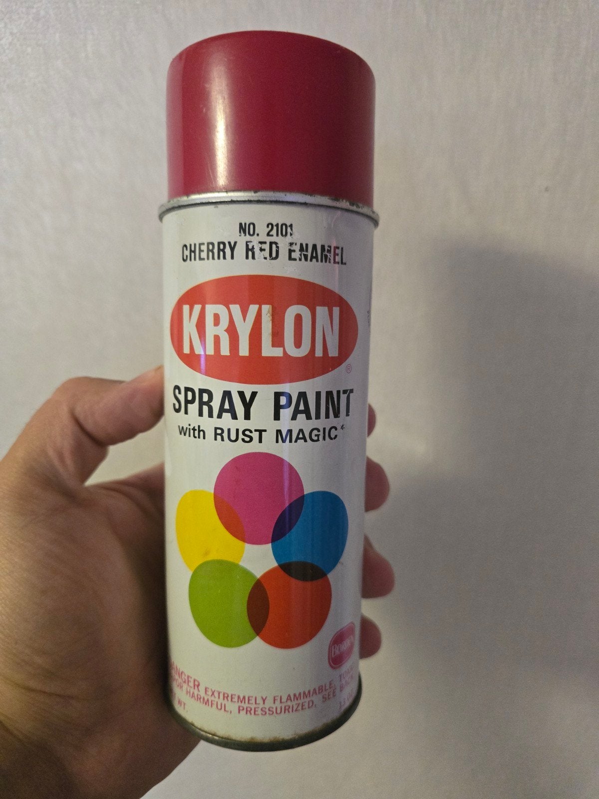 Vintage Krylon Spray Paint Cherry Red Enamel 1968 Graffiti, Ophalen of Verzenden