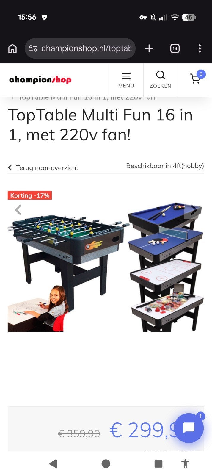 16 in 1 speeltafel, Kinderen en Baby's, Ophalen