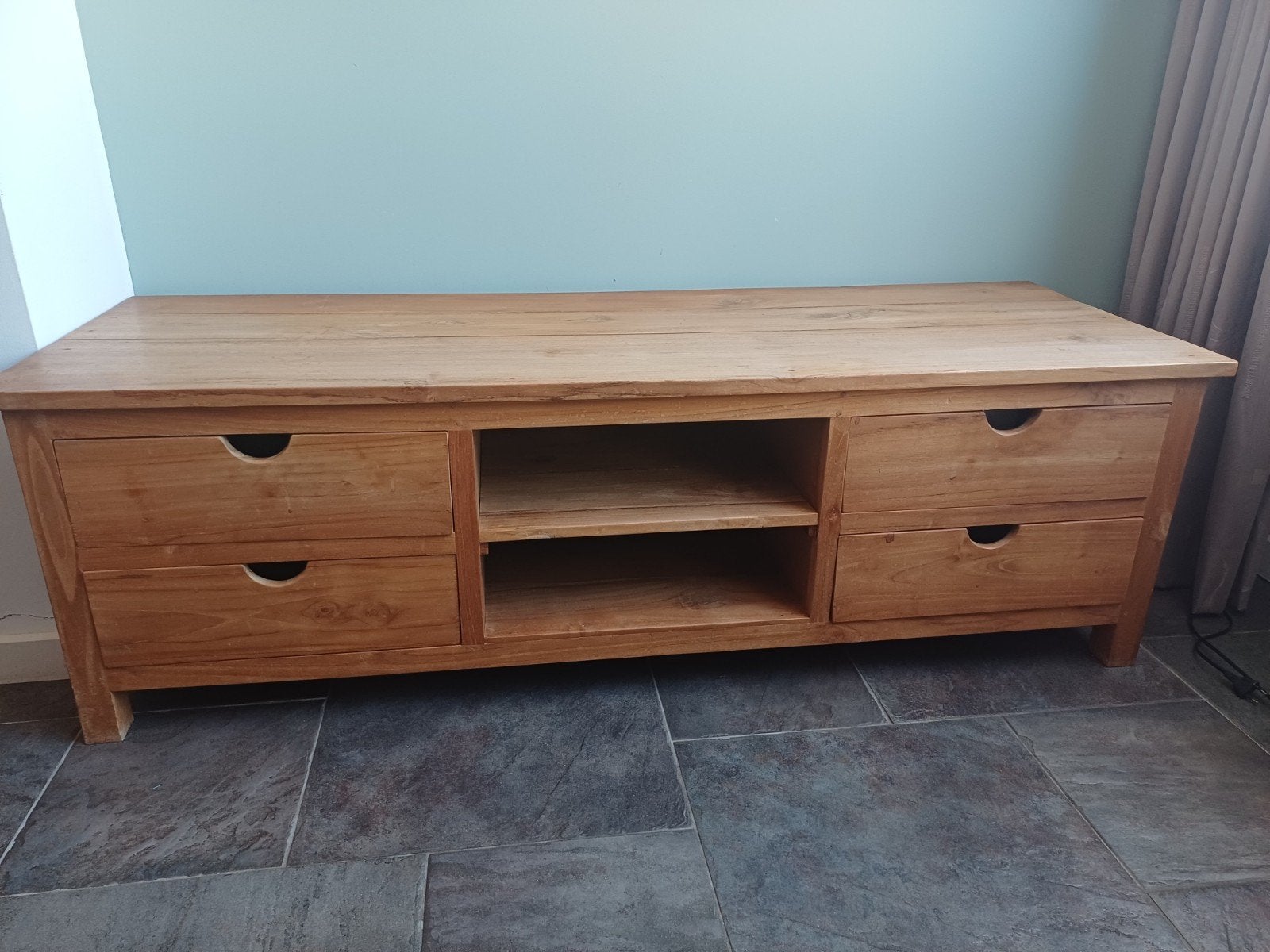Teakhouten Dressoir, Ophalen, Gebruikt, 150 tot 200 cm, Minder dan 100 cm