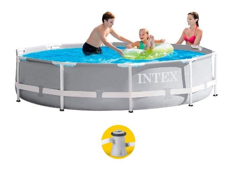 Nieuw intex prism 305cm frame zwembad met pomp extra filters, Tuin en Terras, Ophalen, Minder dan 80 cm, Rond, Opzetzwembad