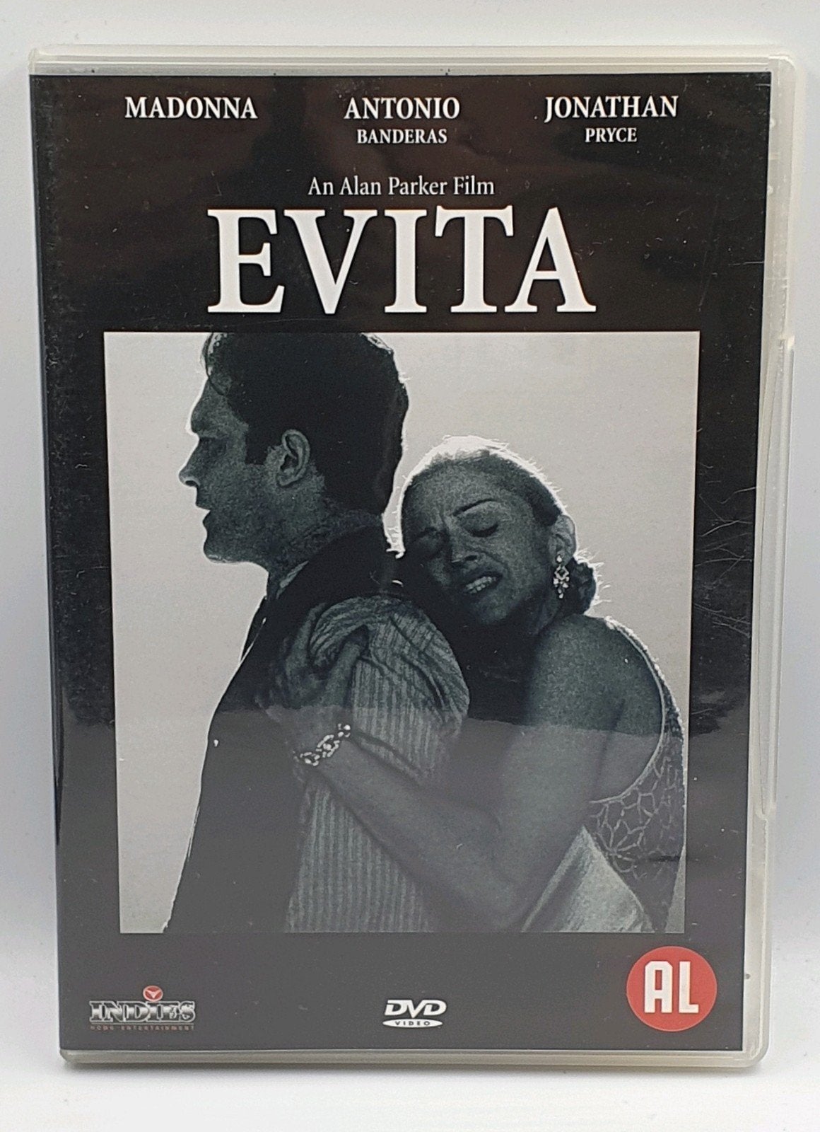 Te koop: Evita - DVD met Madonna en Antonio Banderas, Nederlands, Ophalen of Verzenden, Inclusief doosje, Gebruikt