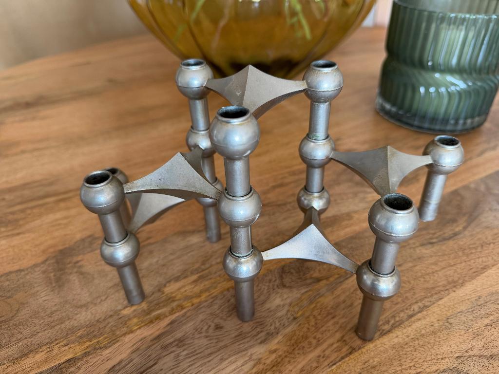5x Vintage STOFF Nagel BMF kandelaar Scandinavisch design, Ophalen, Overige materialen