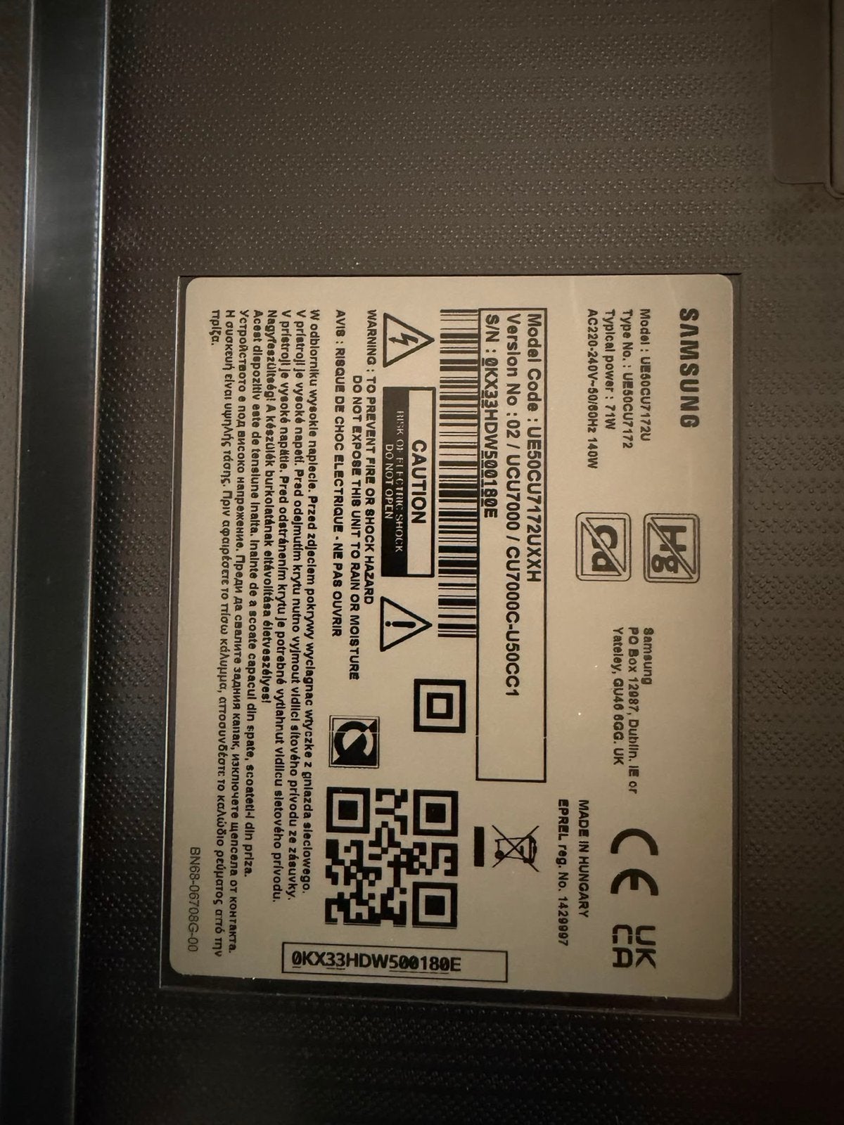 Samsung Smart  TV 50 INCH 2023- zwart beeld, Ophalen, LED, 50 Hz, Samsung
