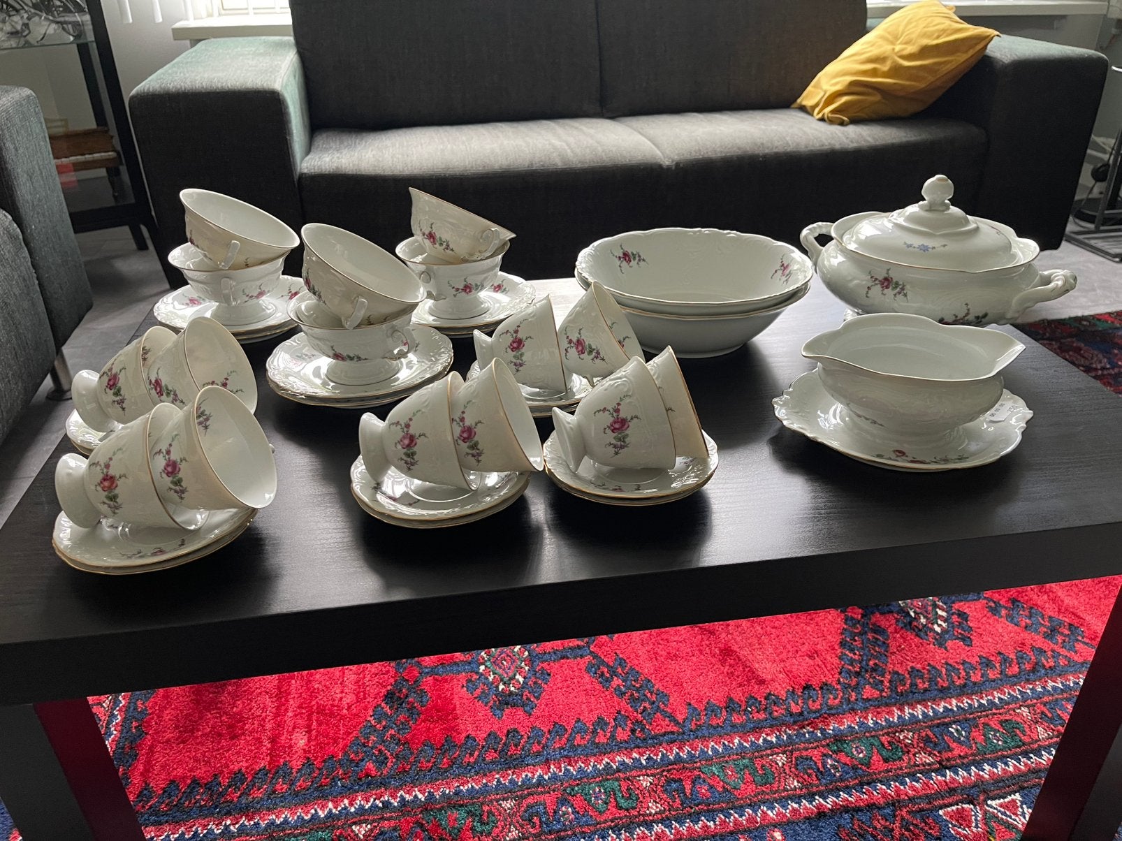 Vintage wavel thee, koffie servies, Antiek en Kunst, Ophalen of Verzenden