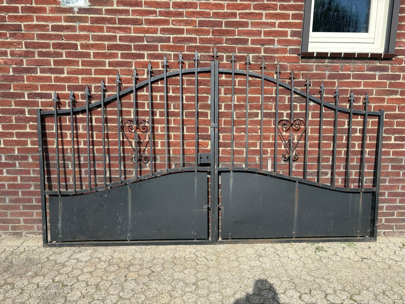 Hekwerk met poort - 300x175cm, Tuin en Terras, Met poort, Gebruikt, Ophalen of Verzenden, Sierhekwerk